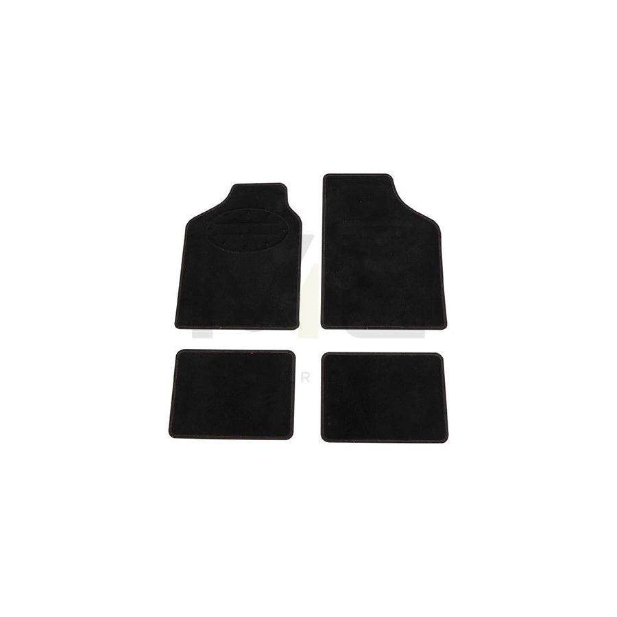 CARPOINT 0320833 Floor mat set Polyester, PP (Polypropylene), Front and Rear, Quantity: 4, Black