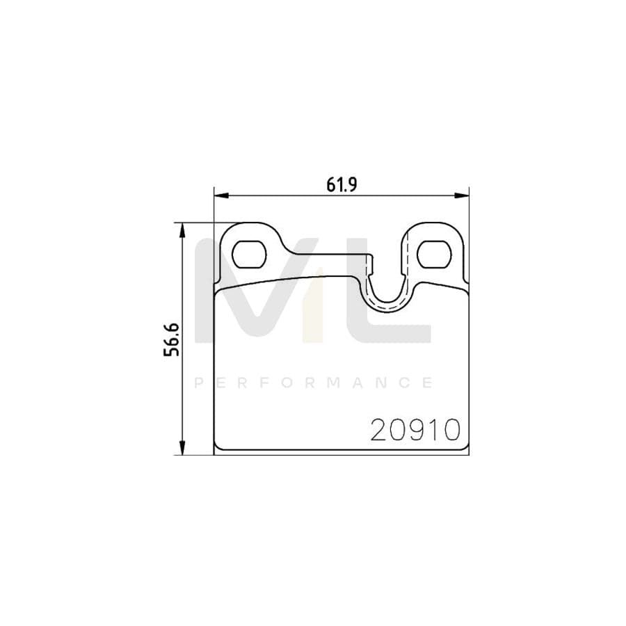 TEXTAR 2091002 Brake pad set prepared for wear indicator