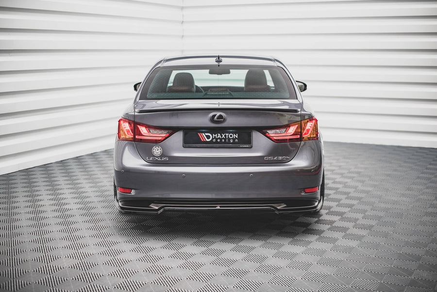 Maxton Design Lexus GS F Sport Hybrid MK4 (L10) Central Rear Splitter (with vertical bars)
