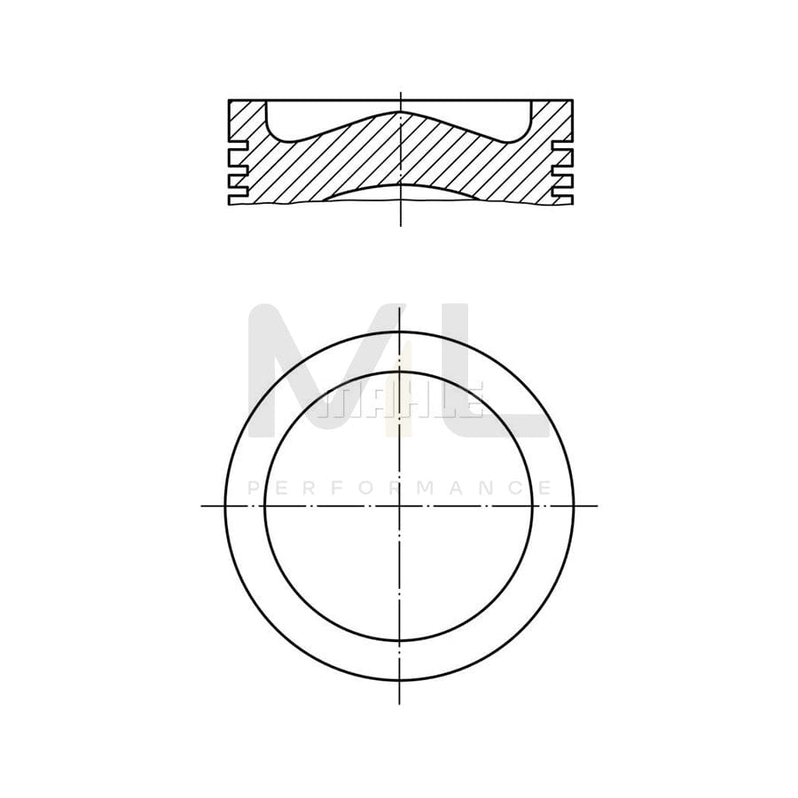 MAHLE ORIGINAL 038 70 00 Piston 131,0 mm, with cooling duct, with piston ring carrier | ML Performance Car Parts
