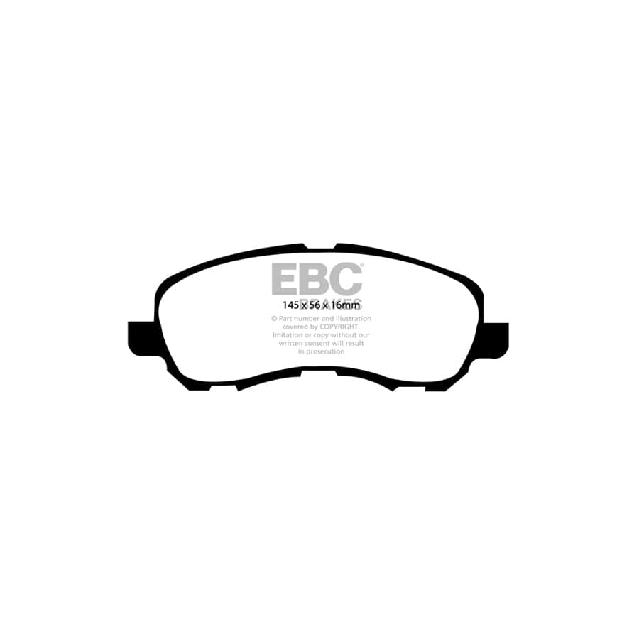 EBC PD03KF829 Mitsubishi Lancer Yellowstuff Front Brake Pad & Plain Disc Kit 2 | ML Performance UK Car Parts