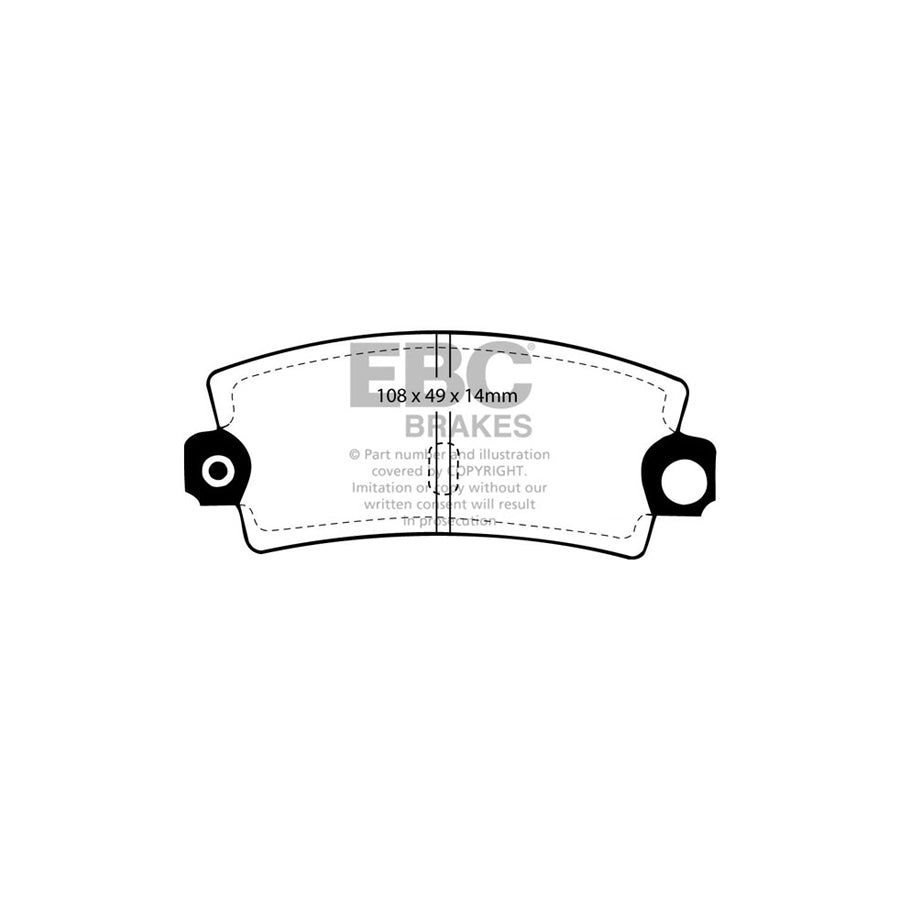 EBC PD03KR617 Renault Espace Mk2 Yellowstuff Rear Brake Pad & Plain Disc Kit - Bendix Caliper 2 | ML Performance UK Car Parts