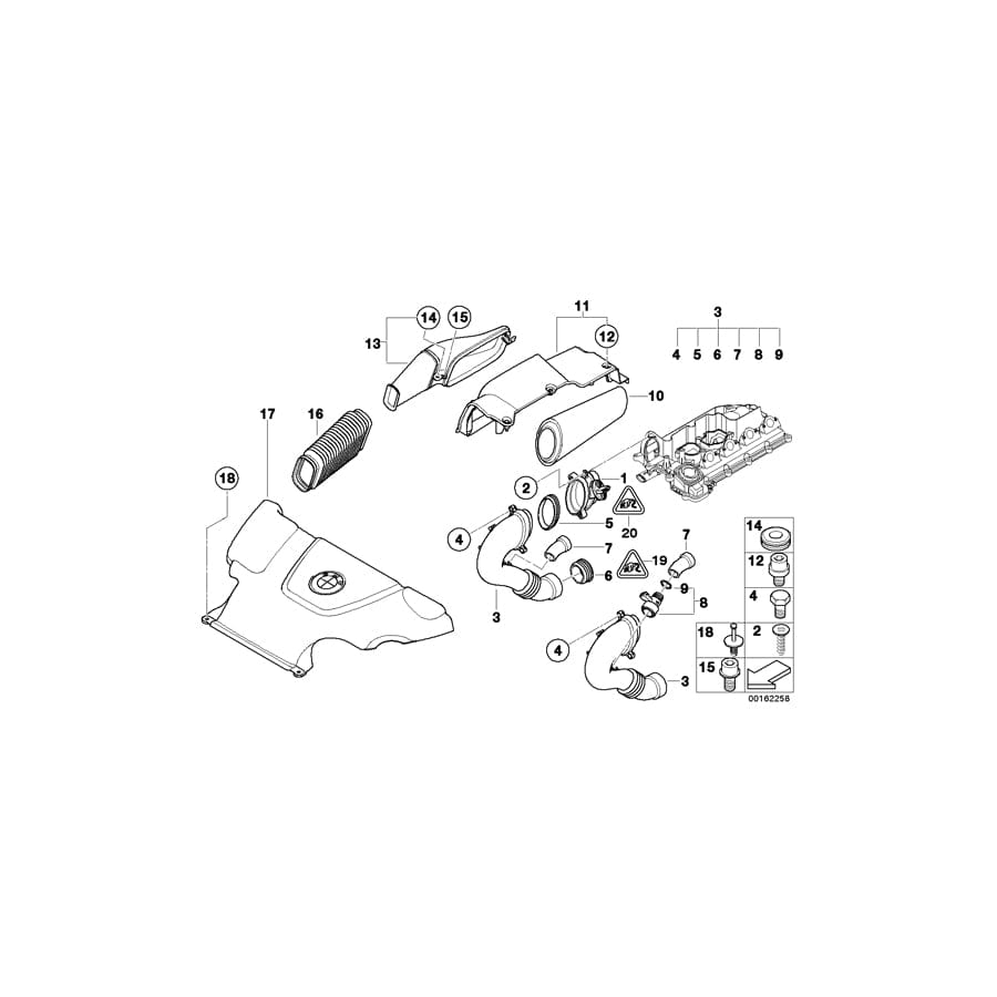 Genuine BMW 13717790553 E83 E60 Air Tube (Inc. 320td, 318td & X3 2.0d)