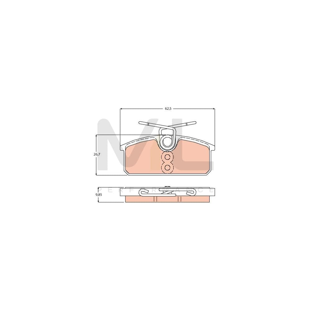 TRW Gdb2165 Brake Pad Set For Renault Twizy (Mam_) Not Prepared For Wear Indicator