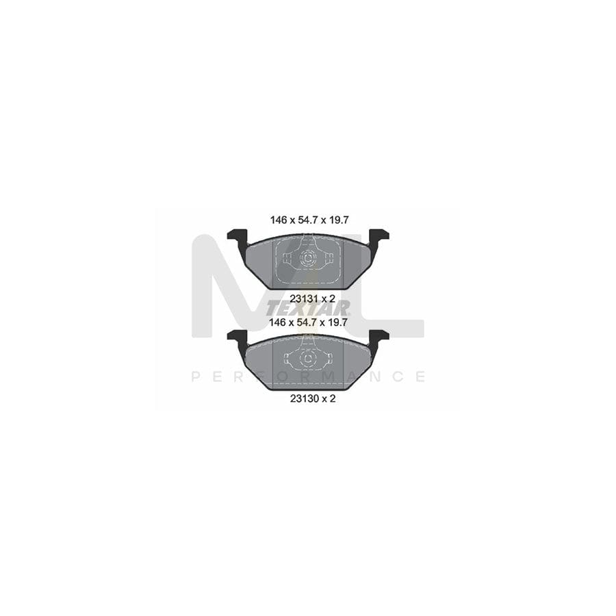 TEXTAR epad 2313081 Brake pad set not prepared for wear indicator