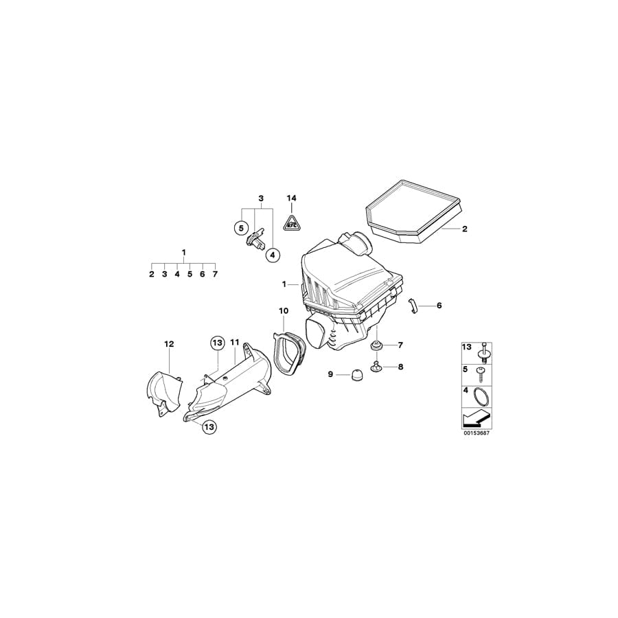 Genuine BMW 13717537727 E85 E86 Intake Muffler (Inc. Z4)