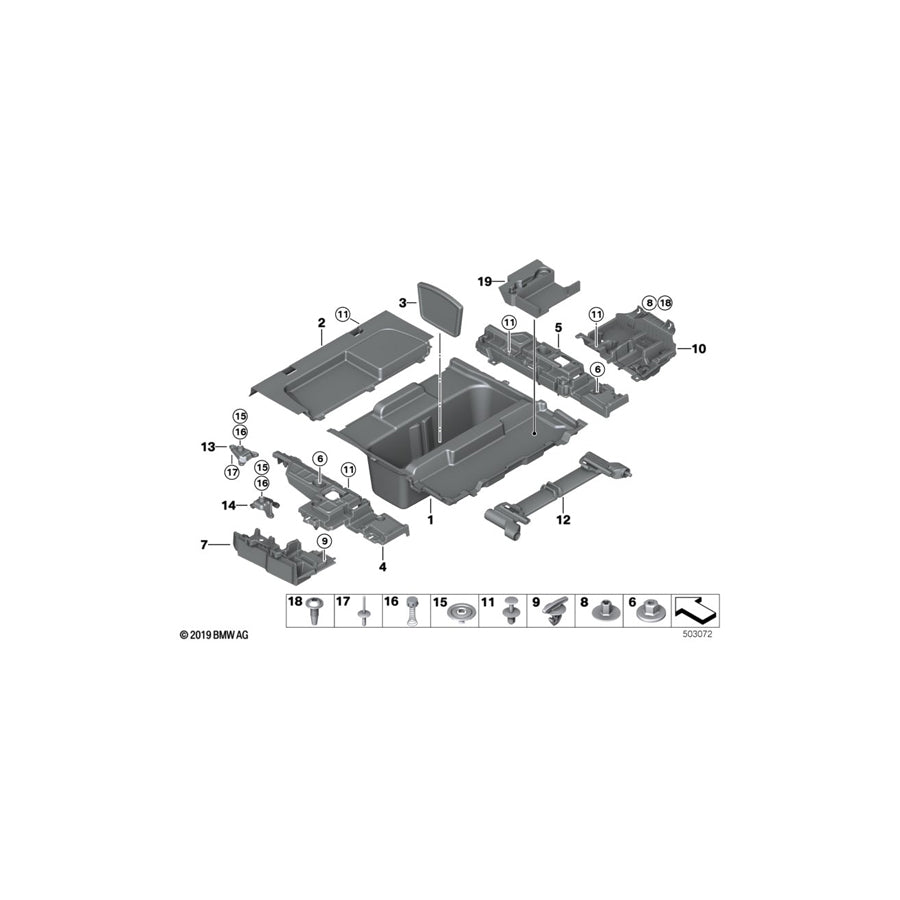 Genuine BMW 51477286289 Bracket, Center Left (Inc. 330dX, 325d & 318i)