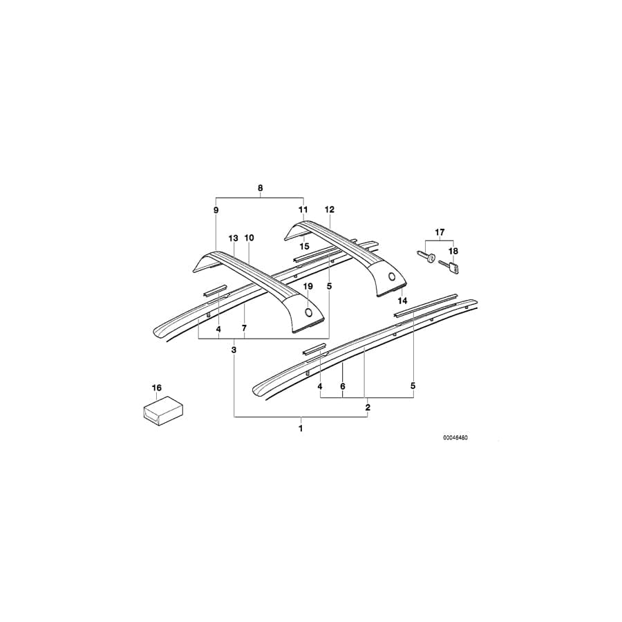 Genuine BMW 51138149393 E34 Cover Strip, Rear L=801mm (Inc. 518i)
