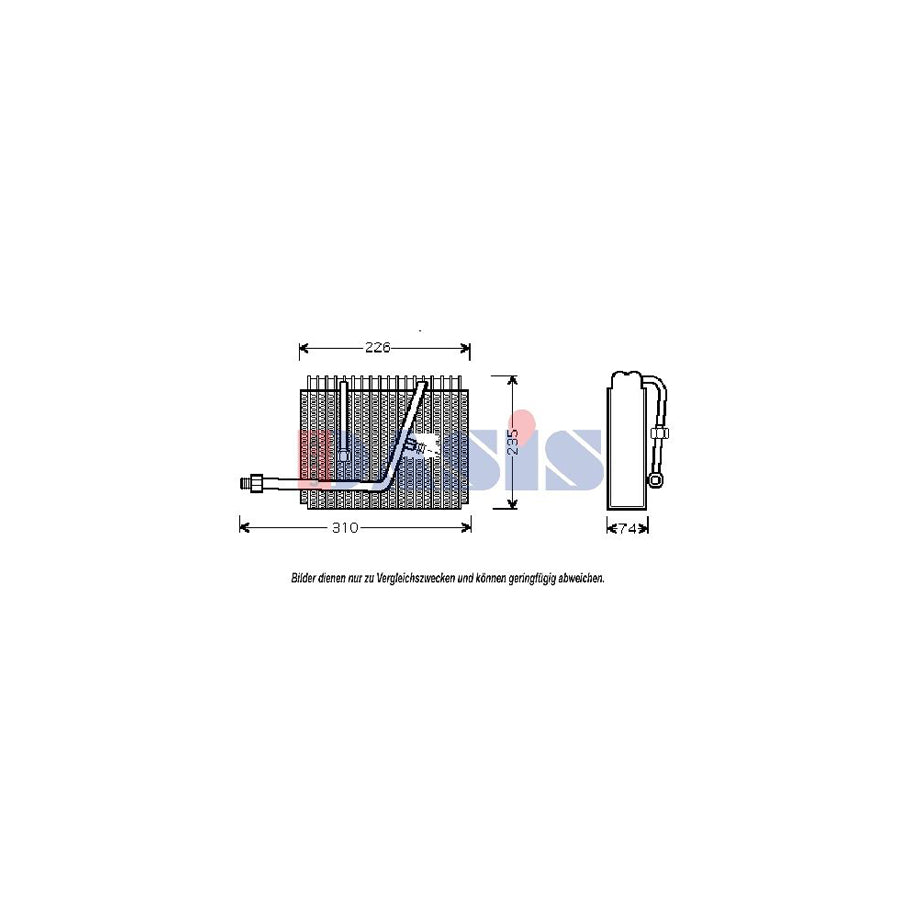 AKS Dasis 821850N Air Conditioning Evaporator for Opel Frontera