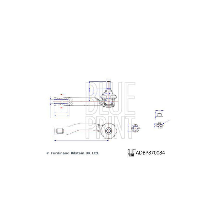 Blue Print Adbp870084 Track Rod End for Toyota Yaris I Hatchback (P1)