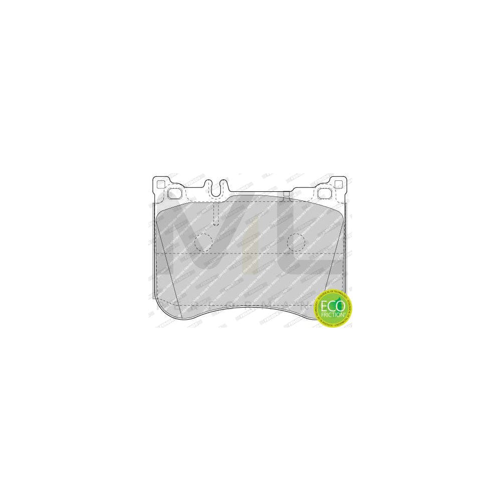 Ferodo FDB4800 Brake Pad Set Premier Eco Friction, Prepared for Wear Indicator, Without Accessories