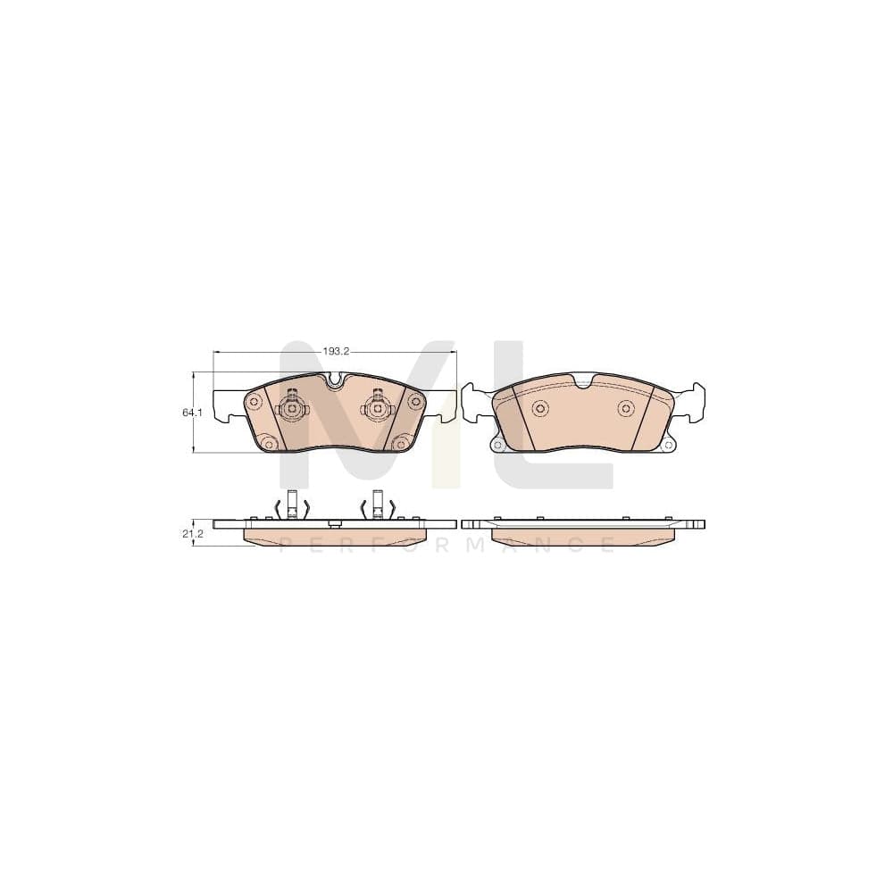 TRW Gdb1946 Brake Pad Set Prepared For Wear Indicator