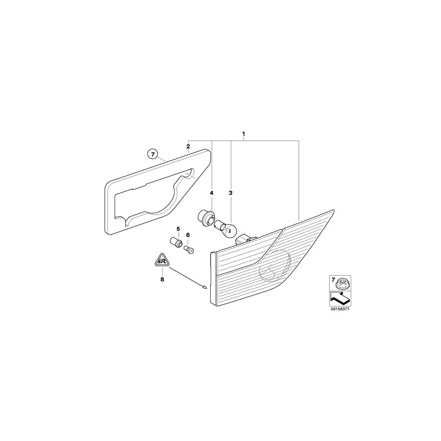 Genuine BMW 63213448998 E83 Seal, Rear Light,Luggage-Compartment Lid (Inc. X3)