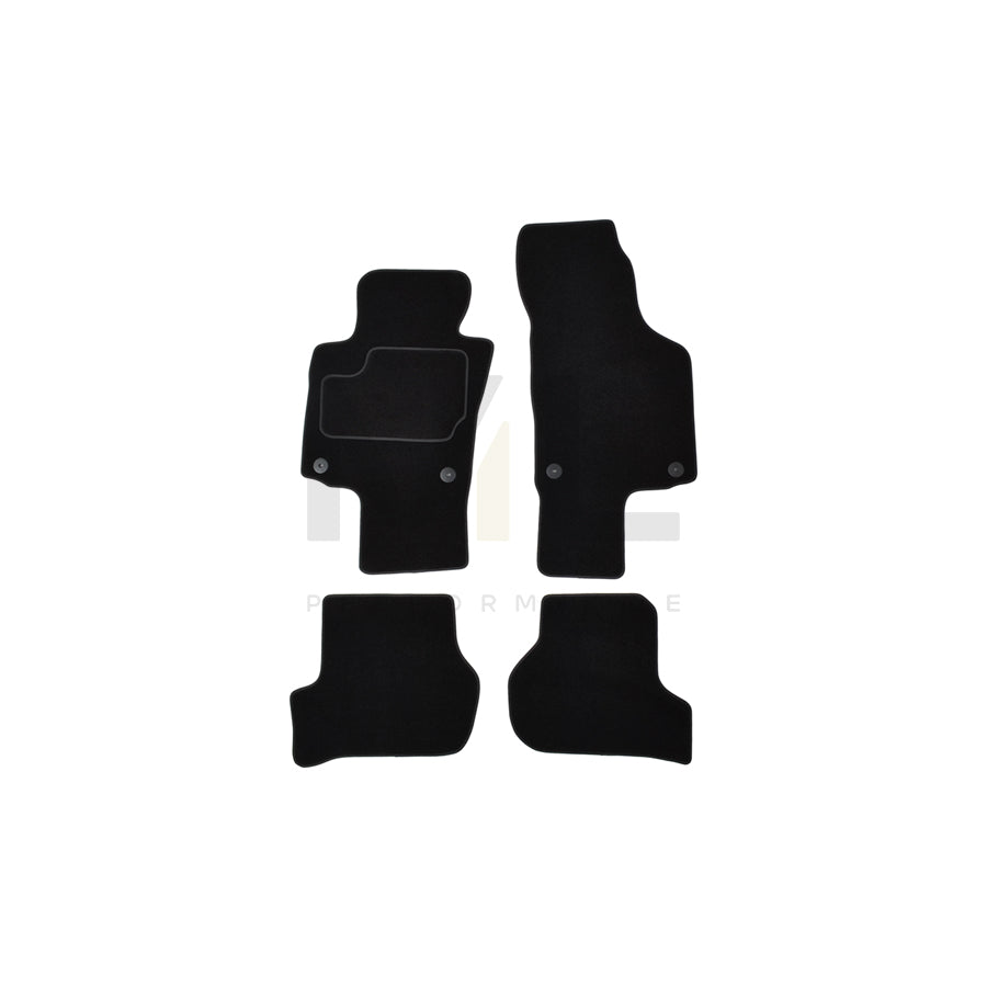 CUSTOPOL Tailored SKO70C Floor mat set for SKODA OCTAVIA Textile, Front and Rear, Quantity: 4, Black