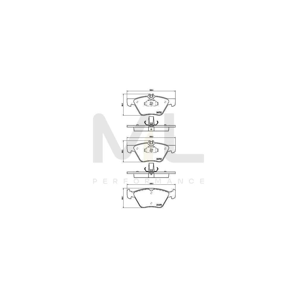 Hella 8DB 355 014-291 Brake Pad Set Prepared For Wear Indicator | ML Performance Car Parts