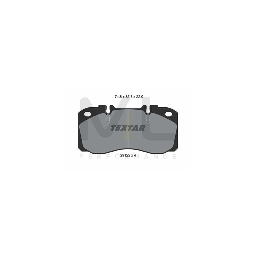 TEXTAR 2912204 Brake pad set prepared for wear indicator