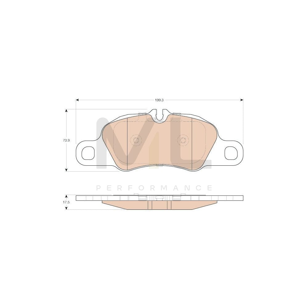 TRW Gdb1990 Brake Pad Set Prepared For Wear Indicator