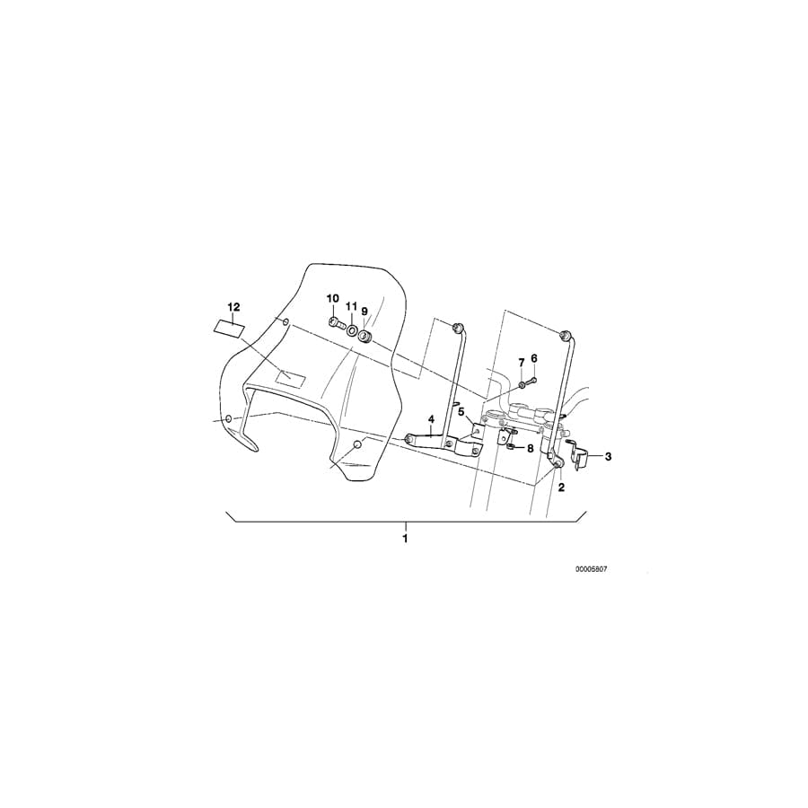 Genuine BMW 46632316273 Fillister Head Screw M6X16 CR (Inc. R 100 R)