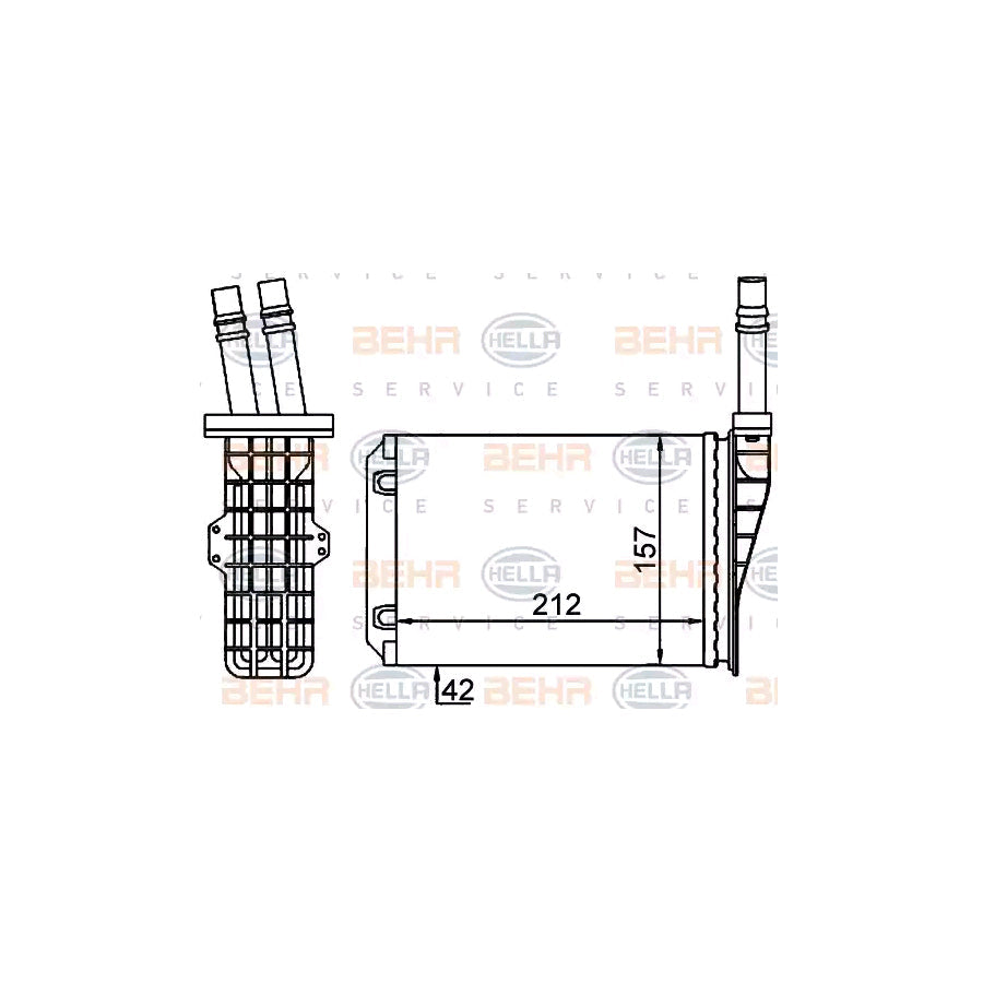 Hella 8FH 351 316-534 Heater Matrix
