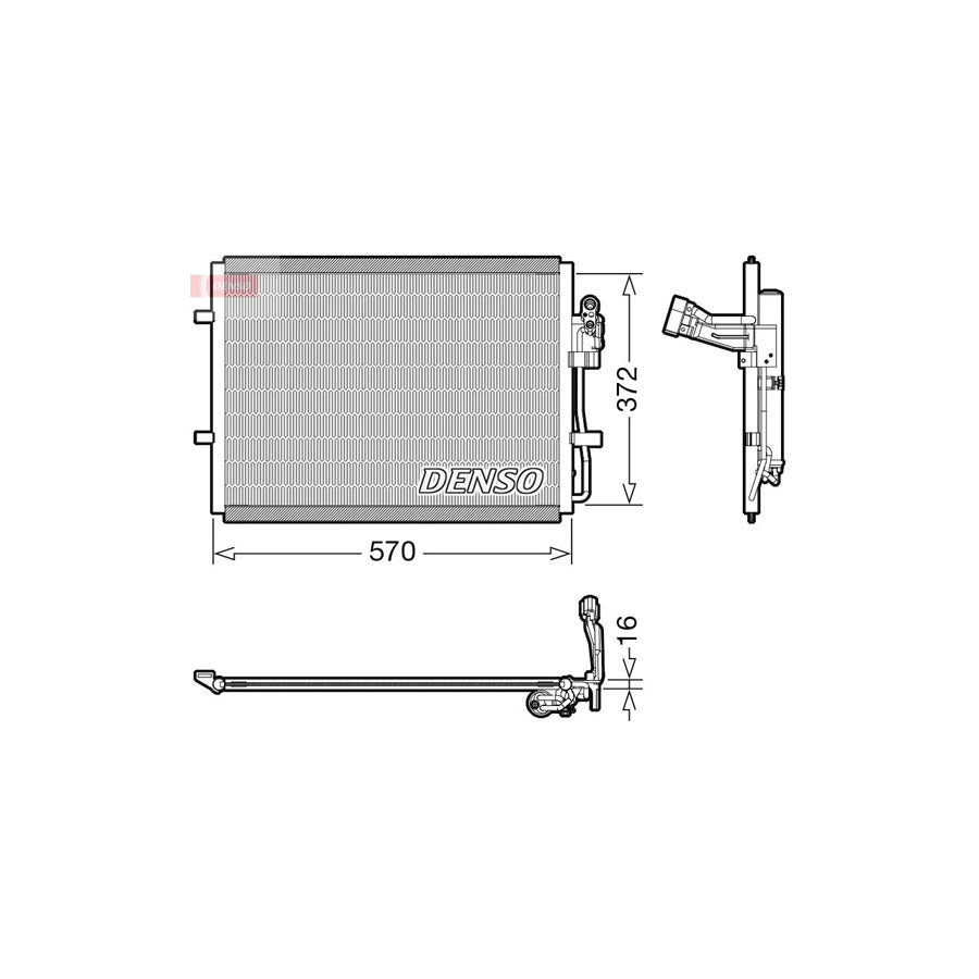 DENSO DCN44016 Air Conditioning Condenser
