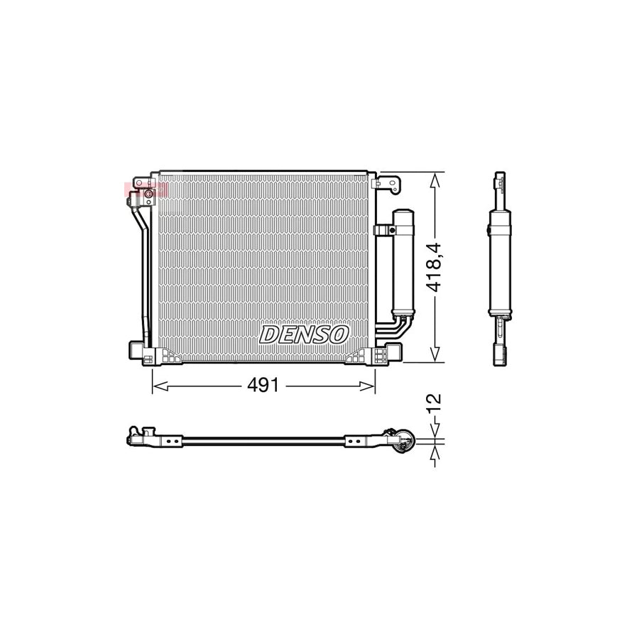 DENSO DCN46025 Air Conditioning Condenser