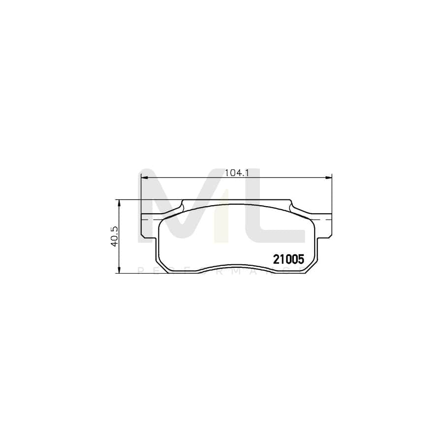 TEXTAR 2100502 Brake pad set not prepared for wear indicator
