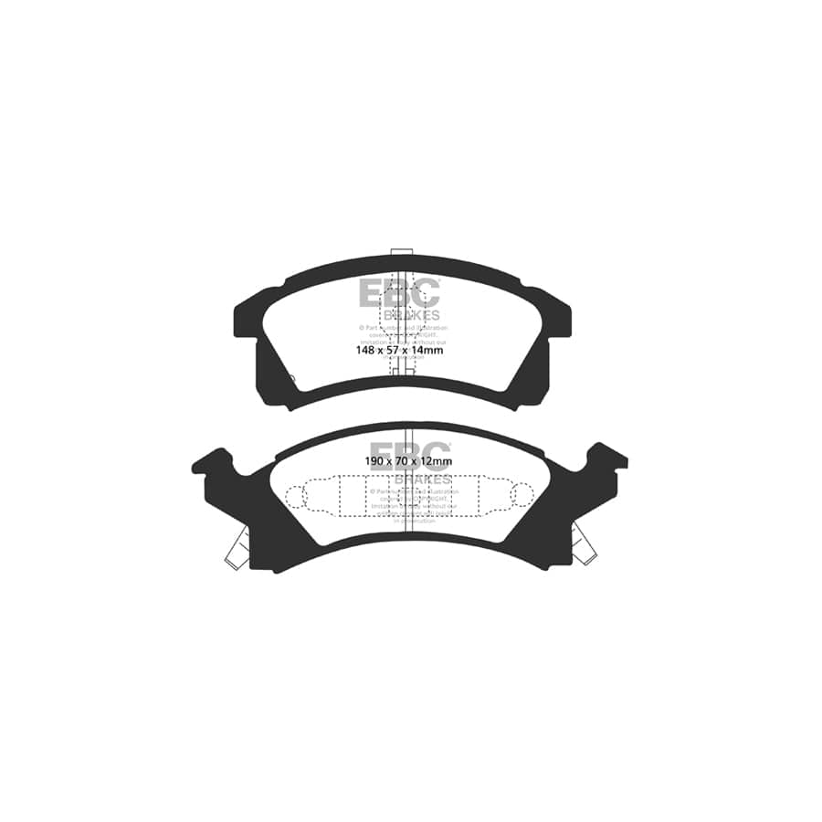EBC PD11KF219 Pontiac Grand Am Greenstuff Front Brake Pad & GD Disc Kit 2 | ML Performance UK Car Parts