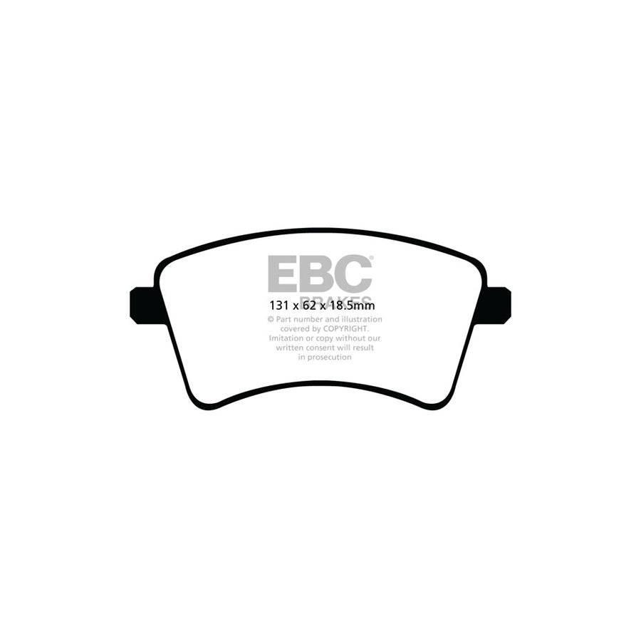 EBC PD01KF903 Mercedes-Benz Citan Greenstuff Front Brake Pad & Plain Disc Kit  - TRW Caliper 2 | ML Performance UK Car Parts