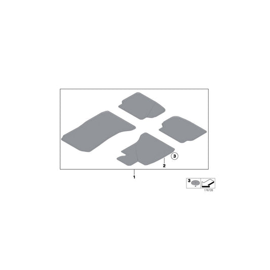 Genuine BMW 51477337673 F01 Set Of Floor Mats Velours VENETOBEIGE (Inc. 730d, Alpina B7 & 750i)