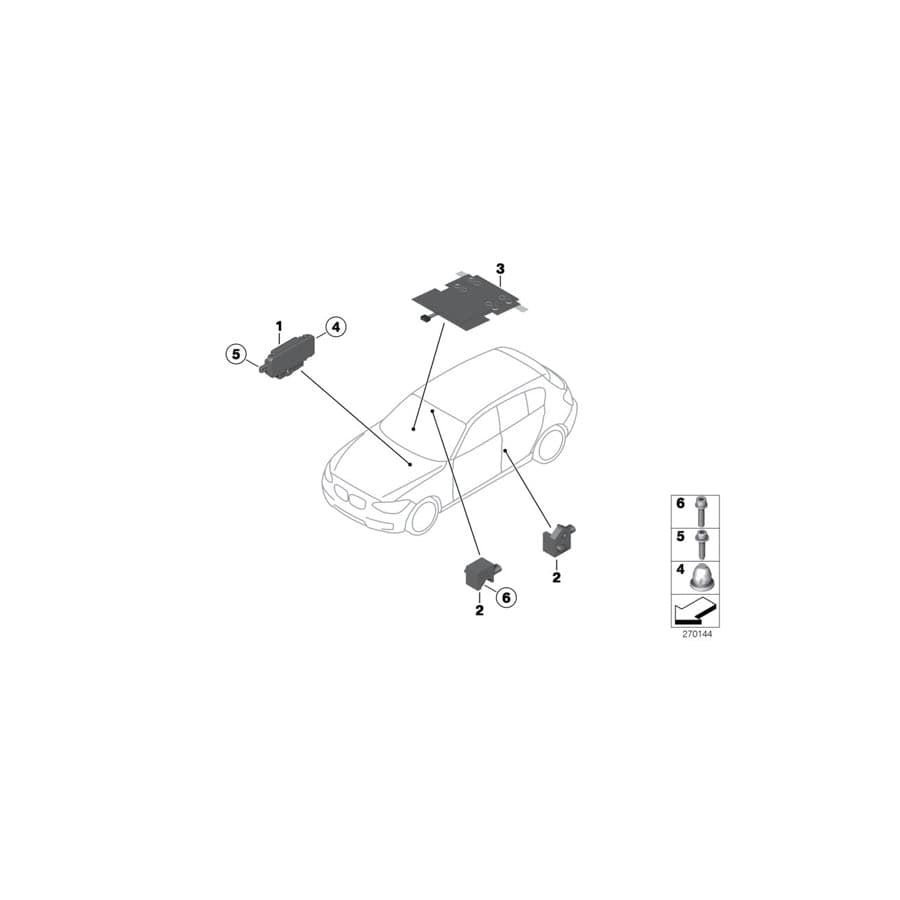 Genuine BMW Mini 07119907517 F33 M F56 Countersunk Screw M6X20 (Inc. 750LdX, 120dX & 740i)