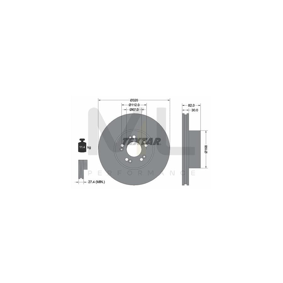 TEXTAR 92056600 Brake Disc suitable for MERCEDES-BENZ S-Class Internally Vented, without wheel hub, without wheel studs  - 1 piece