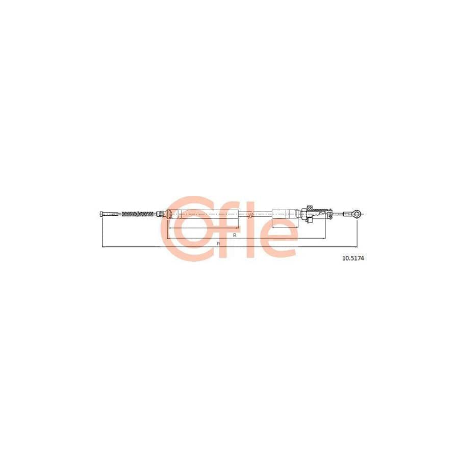 Cofle 92.10.5174 Hand Brake Cable for Land Rover Defender