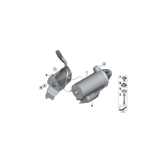 Genuine BMW 12417547382 E70 E64 E61 Heat Resistant Plate, Starter (Inc. 745LiS, 550i & 745Li)