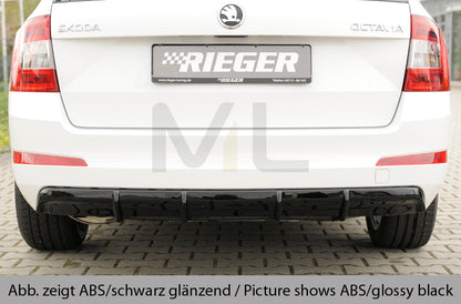 Rieger 00099292 Skoda 5E Octavia Rear Diffuser 5 | ML Performance UK Car Parts