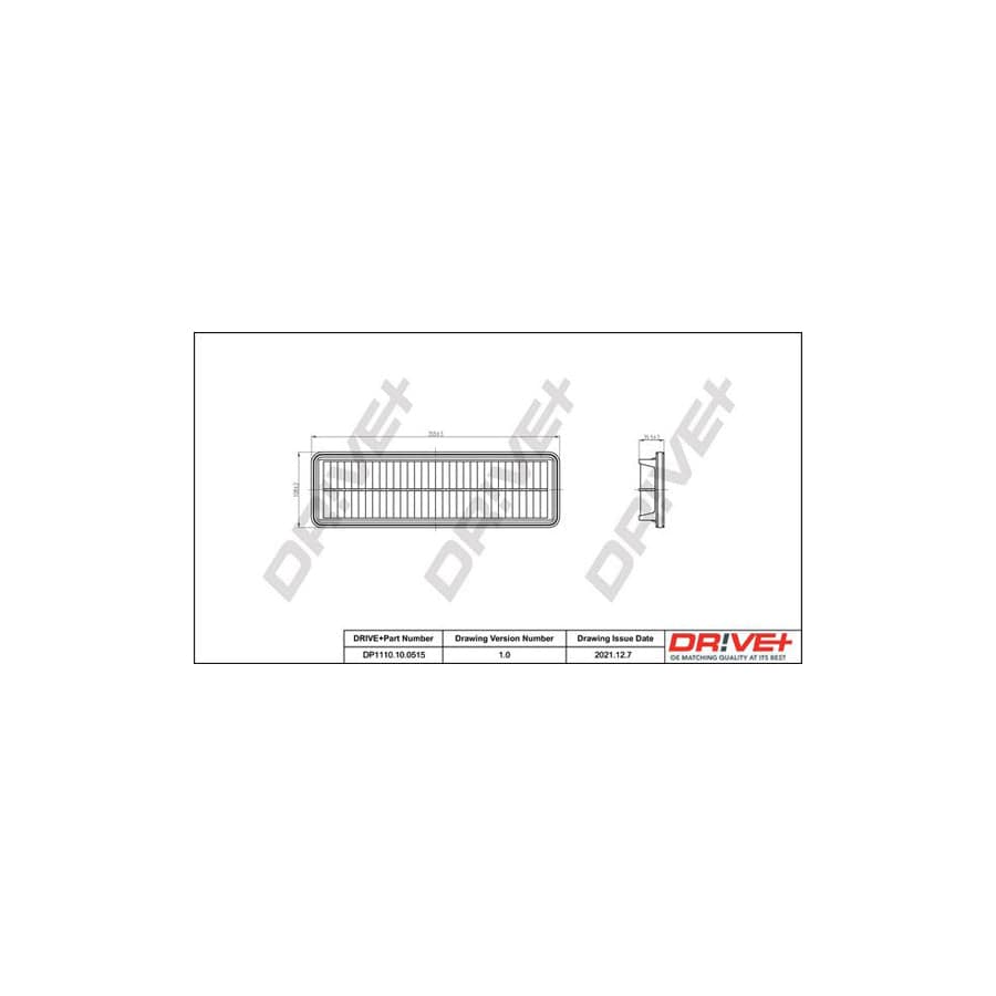 Dr!Ve+ Dp1110.10.0515 Air Filter For Hyundai I10