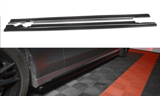 Maxton Design ME-C-205-AMGLINE-C-SD1T Side Skirts Diffusers Mercedes Benz C-Class W205 AMG-Line Coupe | ML Performance UK Car Parts
