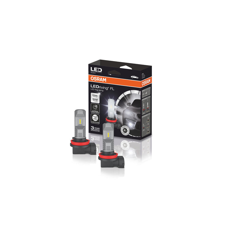 OSRAM  6000K Cool White H8 H11 H16 LED Foglight Bulbs Fog Lamps Retrofit 67219CW