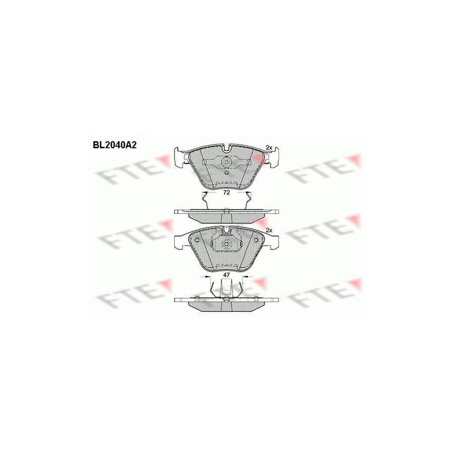 FTE Bl2040A2 Brake Pad Set