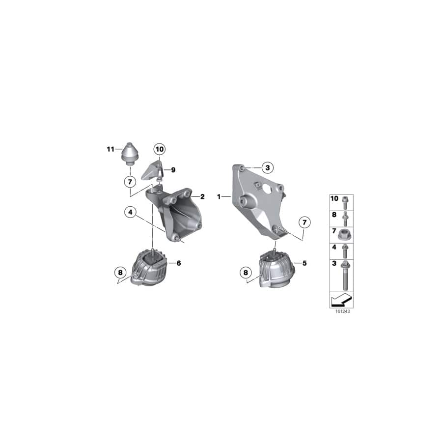 Genuine BMW 22116768799 E92 E91 E88 Engine Mount (Inc. 316d, 320d & 120d)