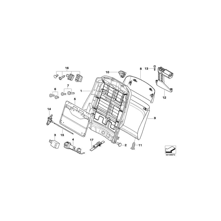 Genuine BMW 52103448056 E83 Upper Rear Panel GRAU (Inc. X3)