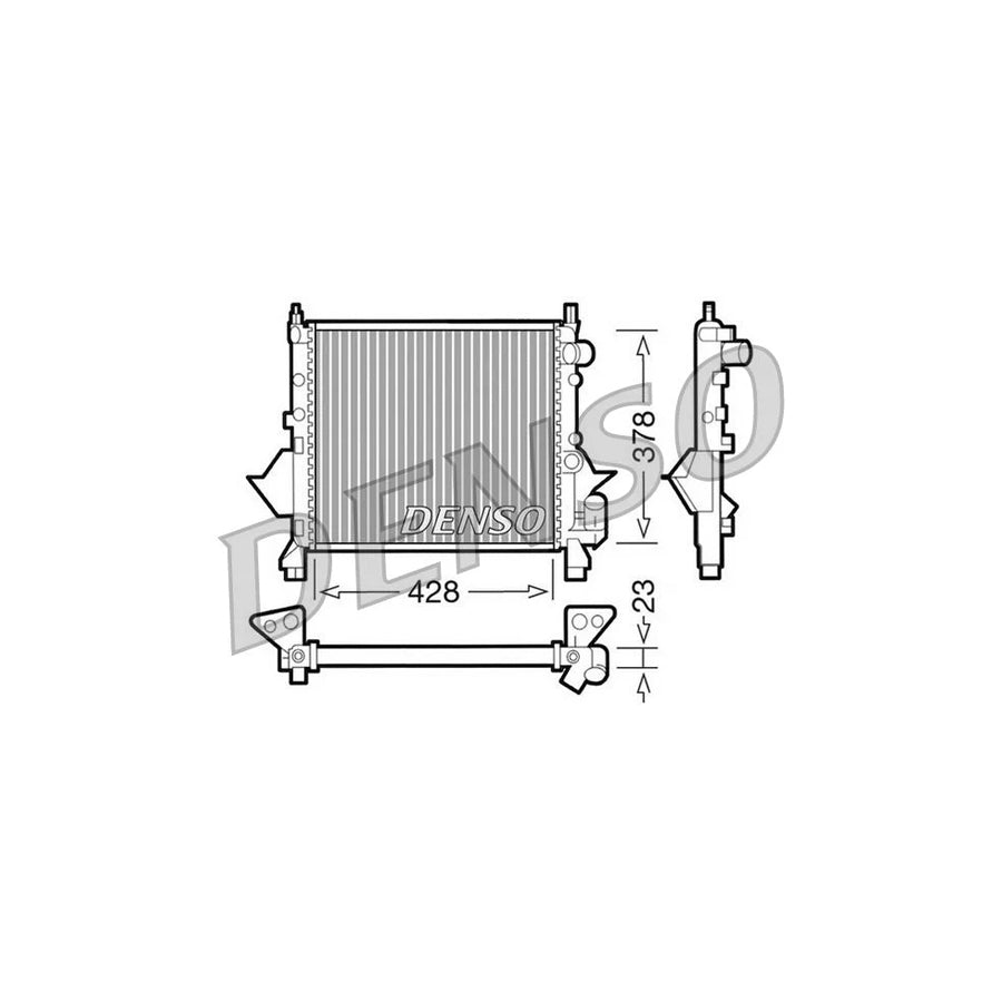 DENSO DRM23080 Engine Radiator for Renault Twingo