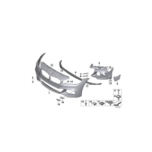 Genuine BMW 51118057884 F45 F46 Support, Fog Lamp Right (Inc. 214d, 225xe & 225i)
