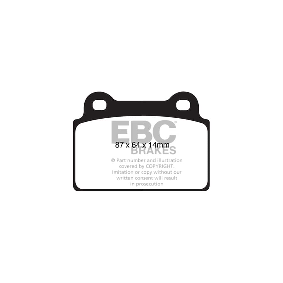EBC PD03KR839 Mitsubishi Lancer Evo 10 Yellowstuff Rear Brake Pad & Plain Disc Kit - Brembo Caliper 2 | ML Performance UK Car Parts