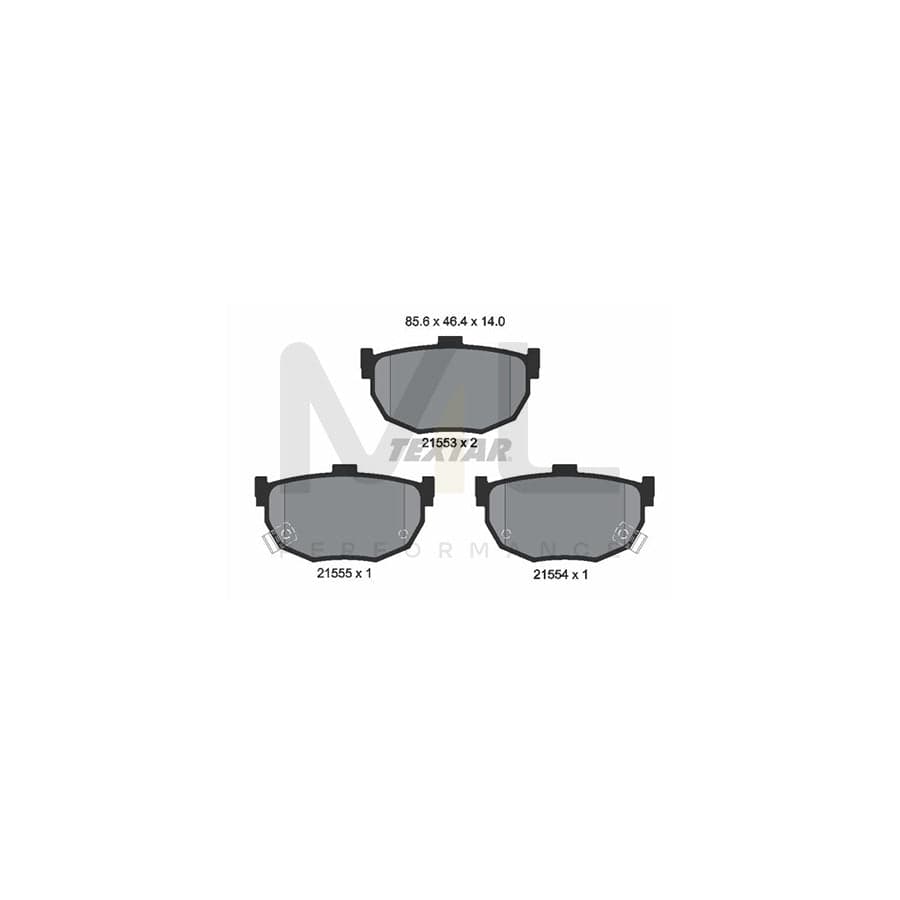 TEXTAR 2155301 Brake pad set with acoustic wear warning
