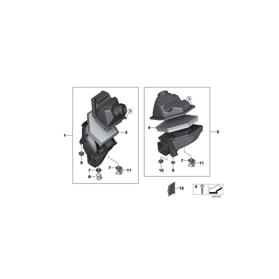 Genuine BMW 13718487121 G14 G15 Cover Sheet Metal Bracket (Inc. M850iX)