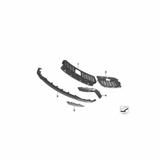 Genuine BMW 51118070757 F92 F93 F91 Grill, Air Intake, Open, Left -M- (Inc. M8)