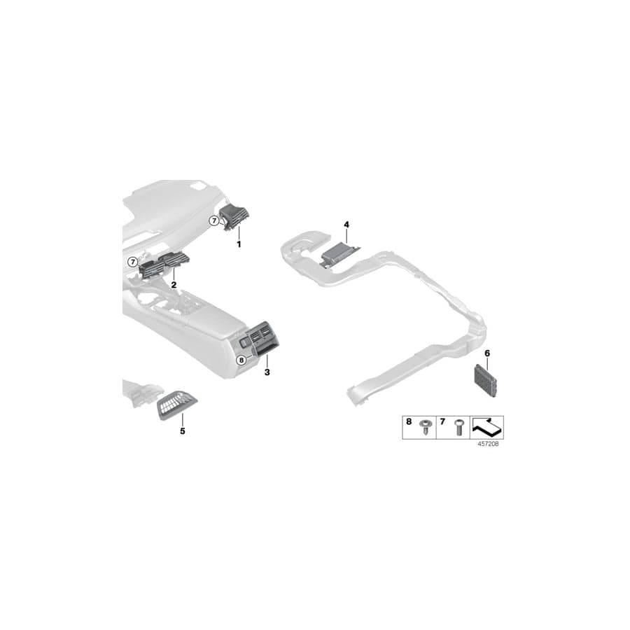 Genuine BMW 51477390747 G11 G12 Cover, Air Duct, Rear Compartment, Left SCHWARZ (Inc. 750Li, 750LiX 4.4 & 740iX)