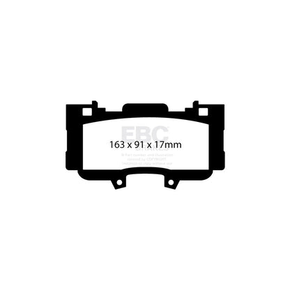 EBC PD05KF1372 Ford Mustang Orangestuff Front Brake Pad & Plain Disc Kit 2 | ML Performance UK Car Parts