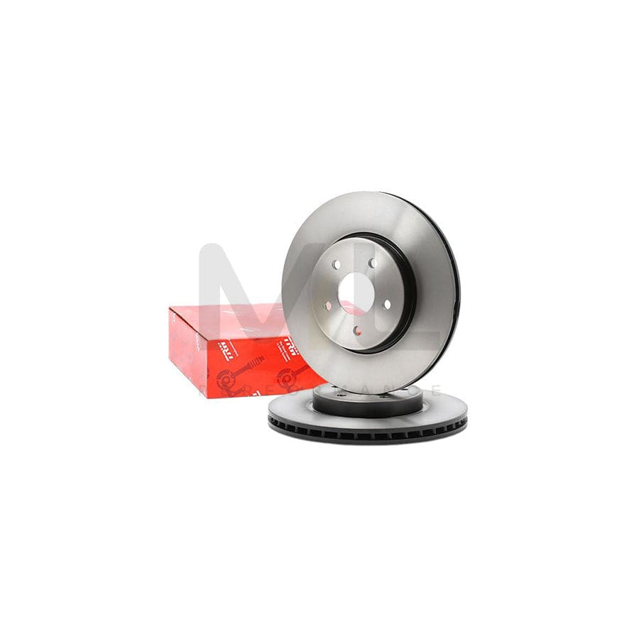 TRW DF4147 Brake Disc Vented, Painted, High-carbon  - 1 piece