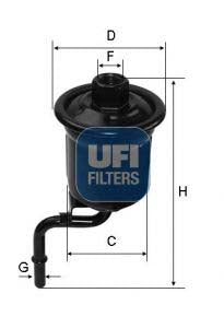 UFI 31.914.00 Fuel Filter For Toyota Avensis